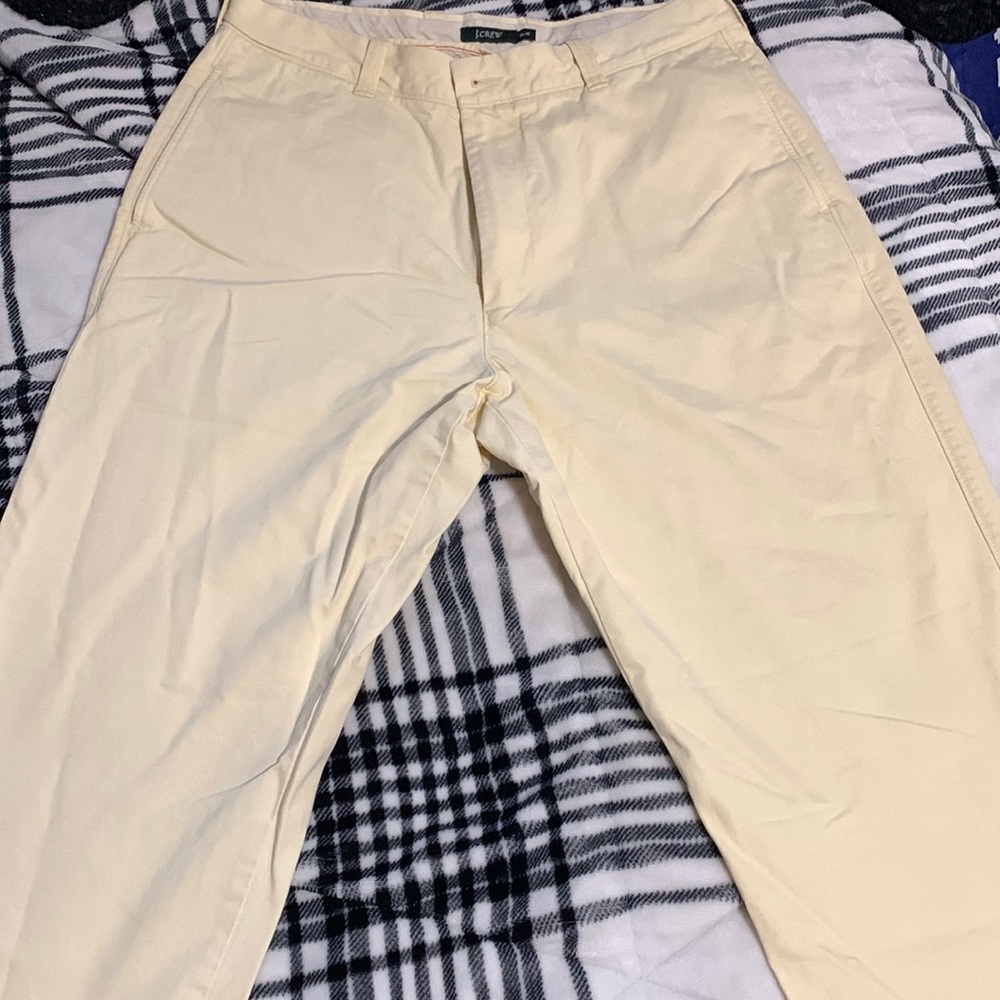 J Crew Light Yellow Khaki Pants 36x32
